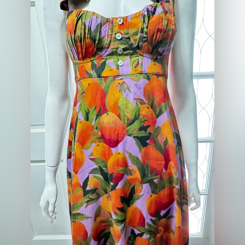 Farm Rio Women's Mango Macaws Maxi Dress Size XS - Picture 8 of 15
